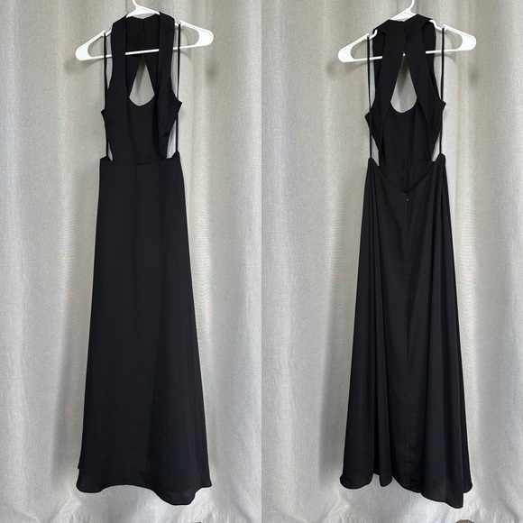 Talula Aritzia Peekaboo Black Maxi Dress Sleeveless with Cutouts XS - Picture 3 of 13